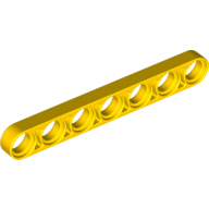 Lego rameno tenké 1x7, žlutá (4114672)